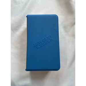 Vintage Emson Jewelry Keeper Plastic Storage Box Book Trifold Travel Case 1988